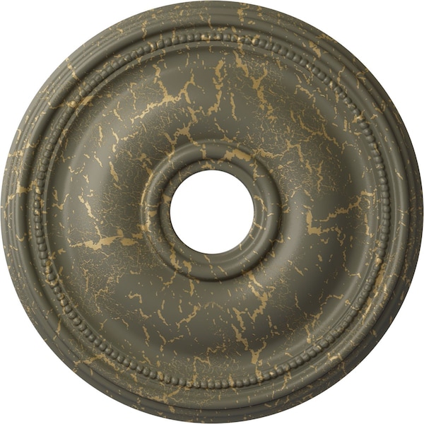Ekena Millwork Bradford Medallion (Canopies up to 4 3/8"), 18 1/8"OD x 3 3/4"ID x 1 1/8"P, Witch Hazel Crackle CM18BRWHC - main